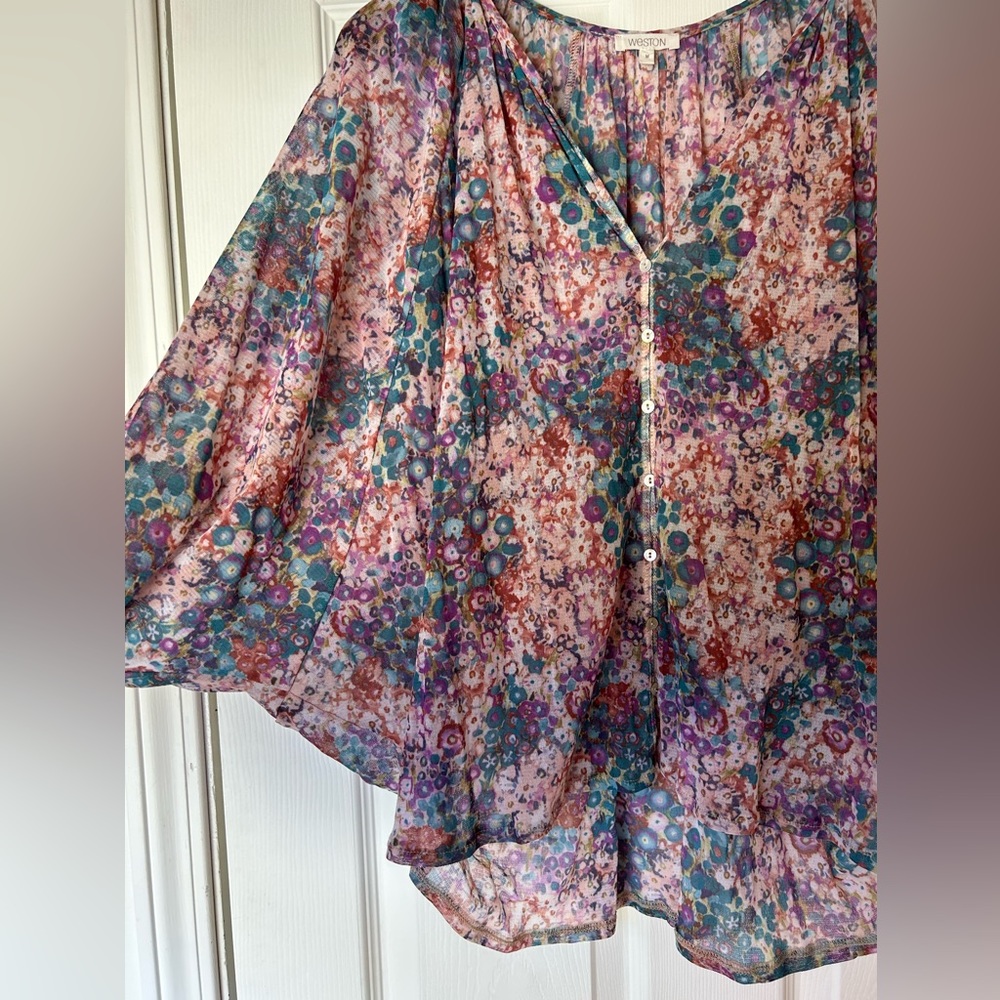 Anthropologie Floral Blouse